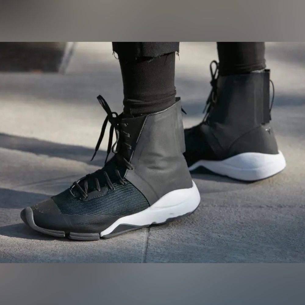 Y-3 Future Zip Yohji Yamamoto Zip High Sneaker Shoes Black / White Size 11.5